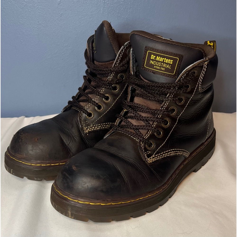 Dr. Martens Industrial Winch Steel Toe Work Boots Mens 9 US M / 10 US L Brown
